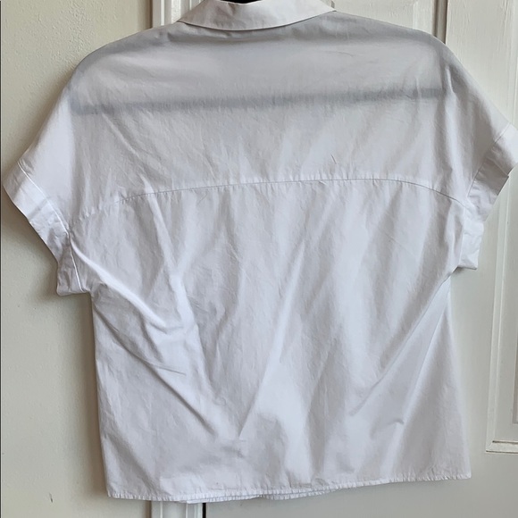 Zara diagonal button down white shirt - Picture 3 of 4